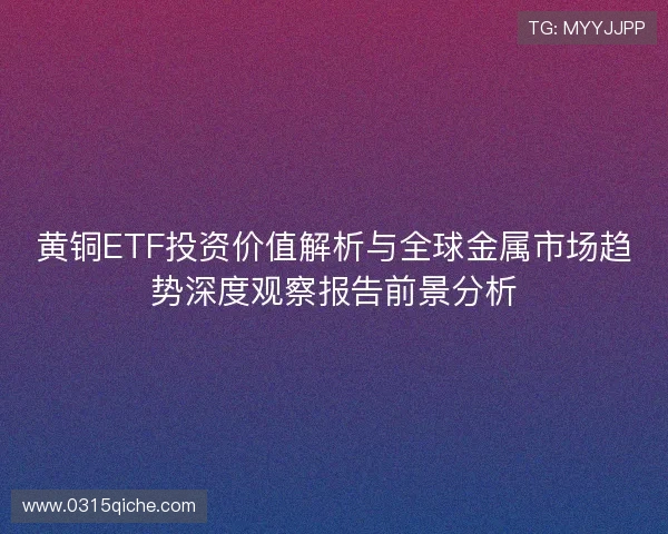黄铜ETF投资价值解析与全球金属市场趋势深度观察报告前景分析 黄铜ETF投资价值解析与全球金属市场趋势深度观察报告前景分析